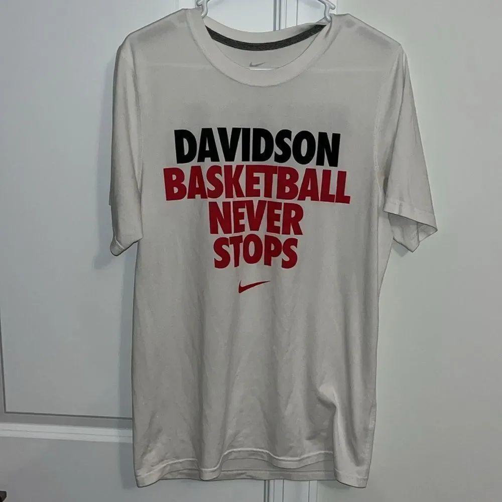 Davidson Wildcats Steph Curry school 🏀Basketball Just Do it white shirt S men’s
